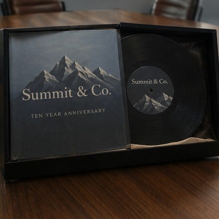 Customized vinyl records for corporate gifts and awards