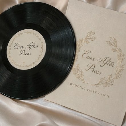 Customized vinyl records for weddings and events