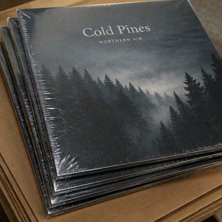 Short run vinyl pressing stacked and sealed
